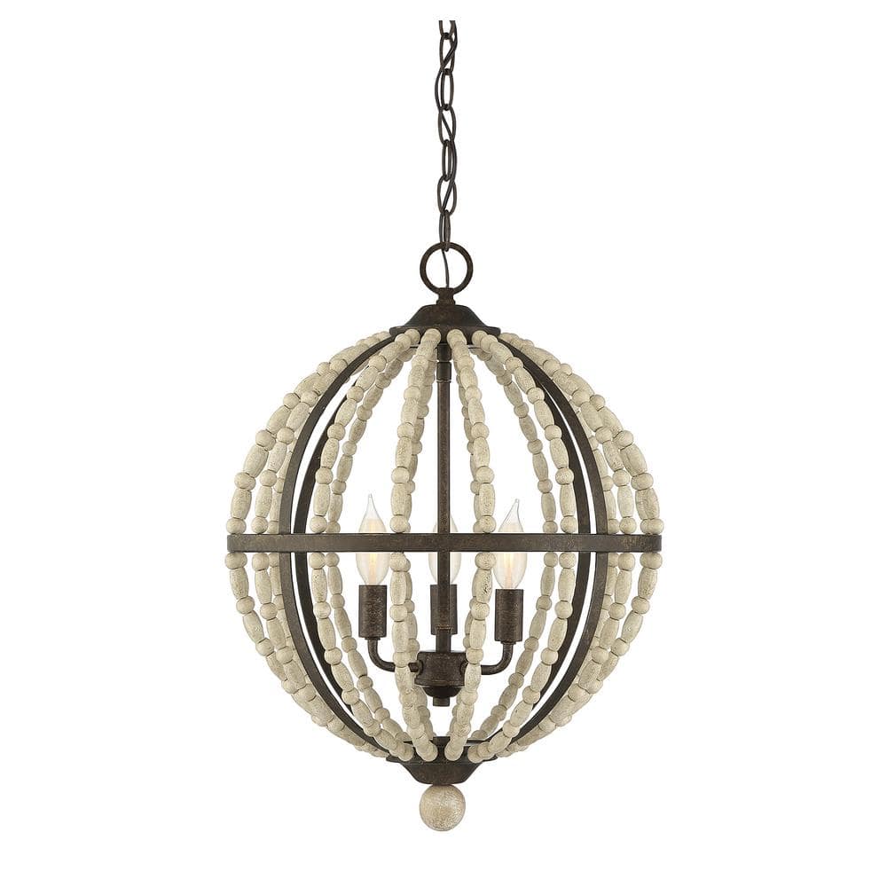 Savoy House Meridian 3-Light Avignon Candlestic Pendant Light