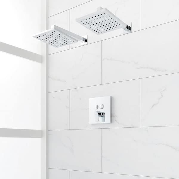 SIGNATURE HARDWARE Hibiscus Single Handle 1-Spray Shower Faucet 1.8 GPM with Pressure Balanced in. Chrome