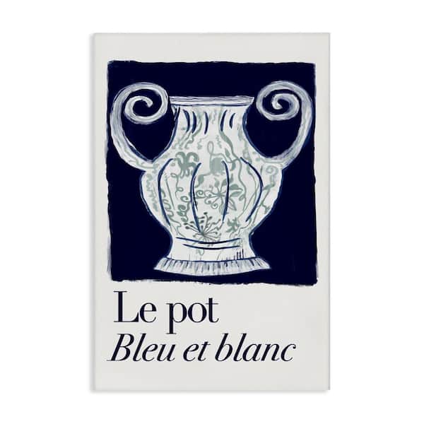 Stupell Industries Le Pot Ornate Vase by cartissi Unframed Typography Graphic Art Print 45 in. x 30 in.