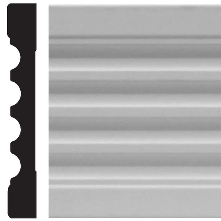 HOUSE OF FARA 3/4 in. x 5-1/4 in. x 8 ft. MDF Flute Casing Molding