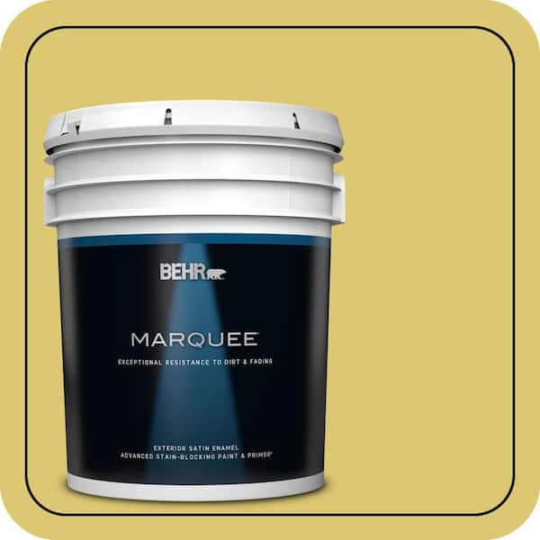 BEHR MARQUEE 5 gal. #P330-5 Midori Satin Enamel Exterior Paint & Primer