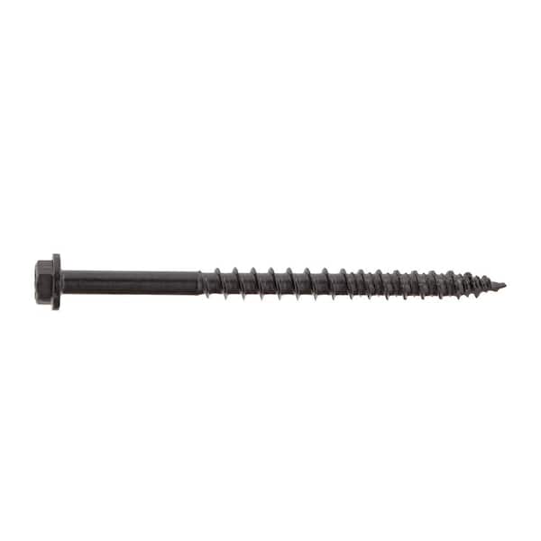 #10 x 2-3/4 in. Black 6-Lobe Drive Exterior Washer Hex Head Multi-Material Screw 1 lbs. -Box (65-Piece )