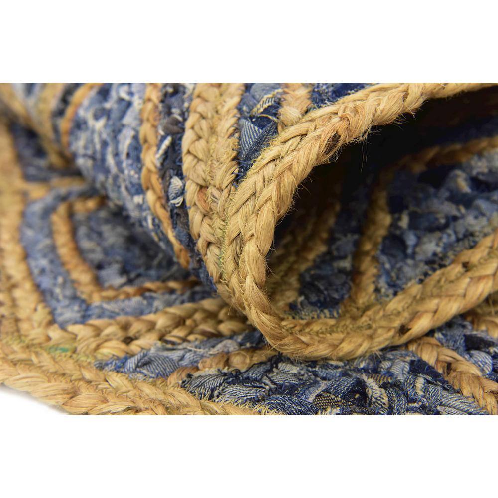 Handcrafted Bengal Blue Braided Cotton-Jute 2x3 Rug