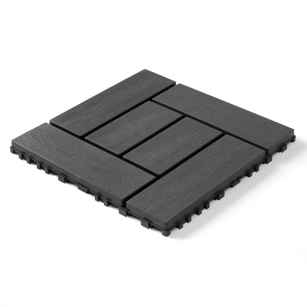 1 ft. x 1 ft. Plastic ZZ style interlocking deck tiles DIY modular