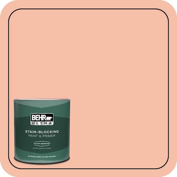 BEHR ULTRA 1 qt. Home Decorators Collection #HDC-SP14-4 Heirloom Apricot Extra Durable Semi-Gloss Enamel Interior Paint & Primer