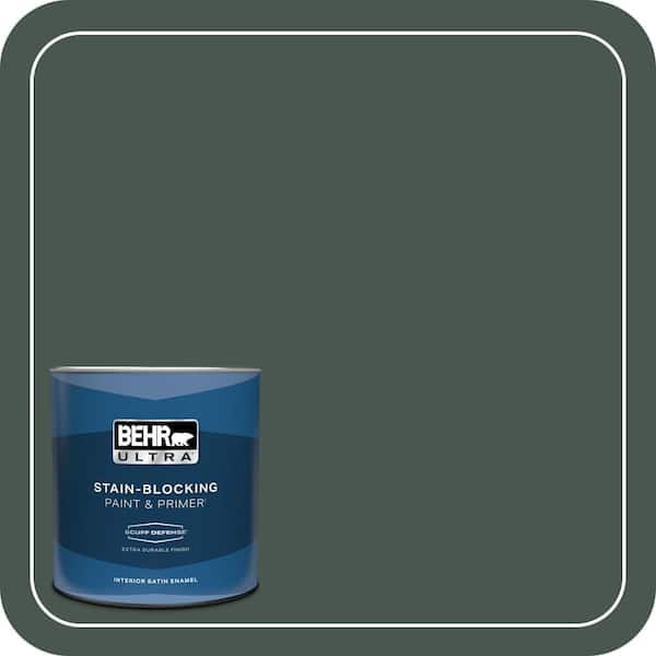 BEHR ULTRA 1 qt. #ECC-45-3 Conifer Extra Durable Satin Enamel Interior Paint & Primer