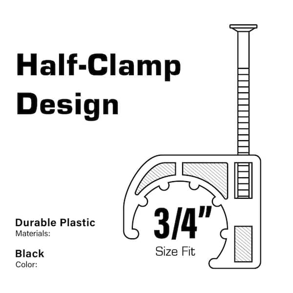 HoldRite 3/4-in to 3/4-in dia Plastic J-hook in the Pipe Support & Clamps  department at