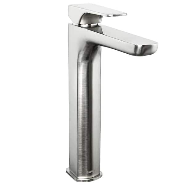 AKDY Single Hole Single-Handle Vessel Bathroom Faucet in Brushed Nickel
