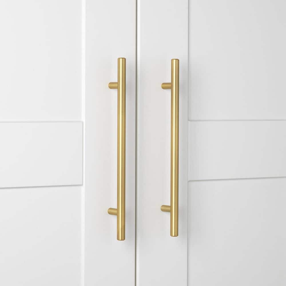 Satin Gold Brushed Metal Cabinet Bar Pulls with Mounting Hardware