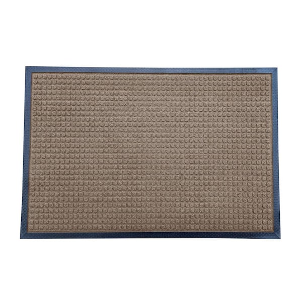 Envelor Indoor Outdoor Doormat Brown 36 in. x 60 in. Button Floor Mat