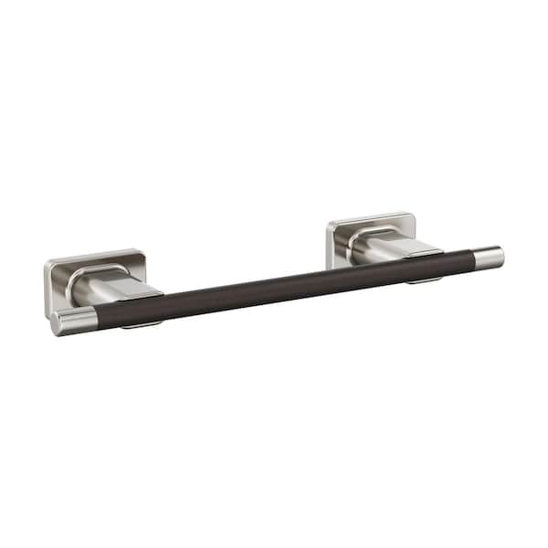 Esquire 9 in. Wall Mounted Towel Bar in Brushed Nickel/Oil-Rubbed Bronze