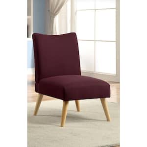 Cassart Purple Polyester Upholstered Armless Chair
