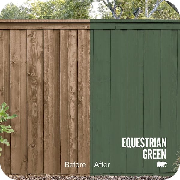 5 gal. #S410-7 Equestrian Green Solid Color House and Fence Exterior Wood Stain