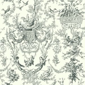 Old World Toile Paper Strippable Roll Wallpaper (Covers 56 sq. ft.)