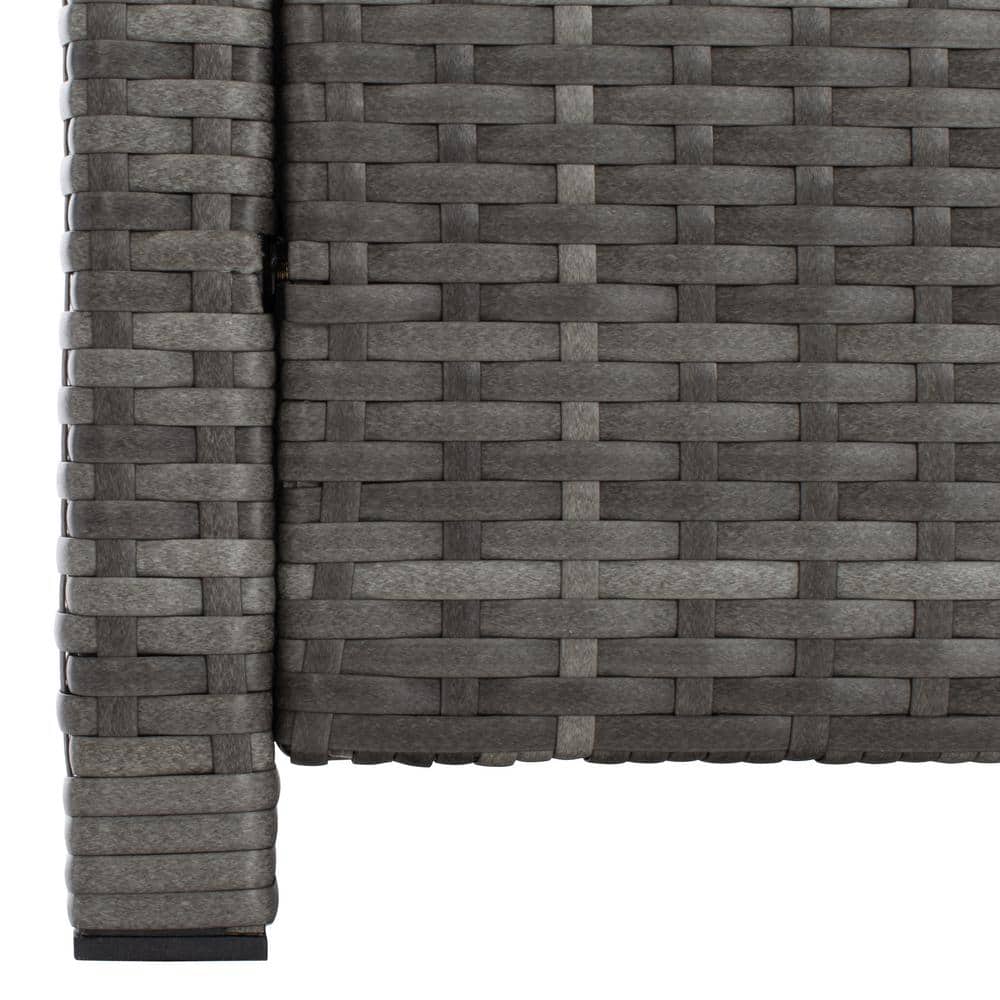 Vellor Gray Wicker 4-Piece Outdoor Patio Set with Cushions