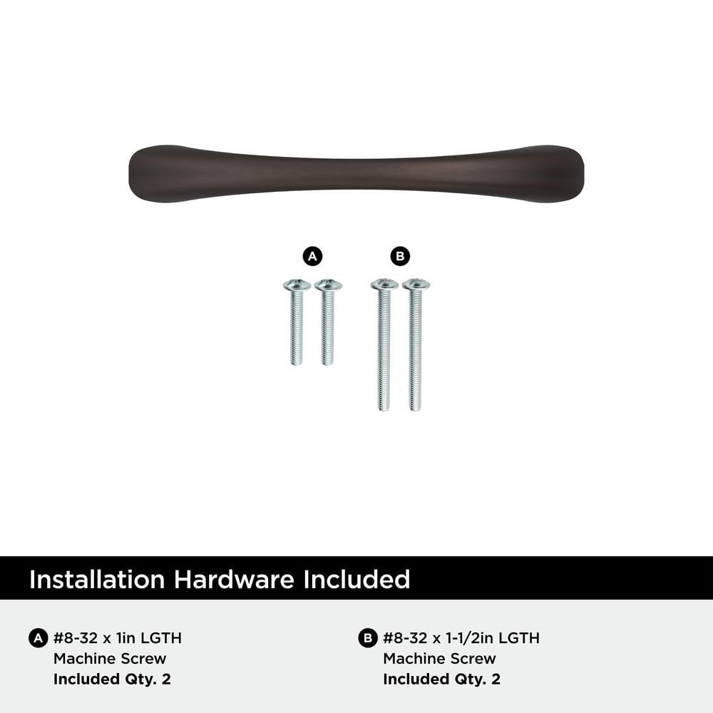 Vaile 3-Inch Oil-Rubbed Bronze Cabinet Pull with Mounting Hardware