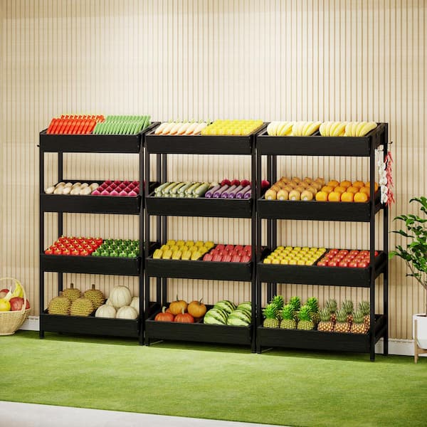 BYBLIGHT Ahlivia Black 29 in. W Display Cabinet Wood Fruit BYBLIGHT Ahlivia Black 29 in. W Display Cabinet Wood Fruit