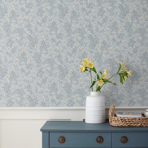 Layla Blue Non-Pasted Wallpaper Roll (covers approx. 52 sq. ft.)