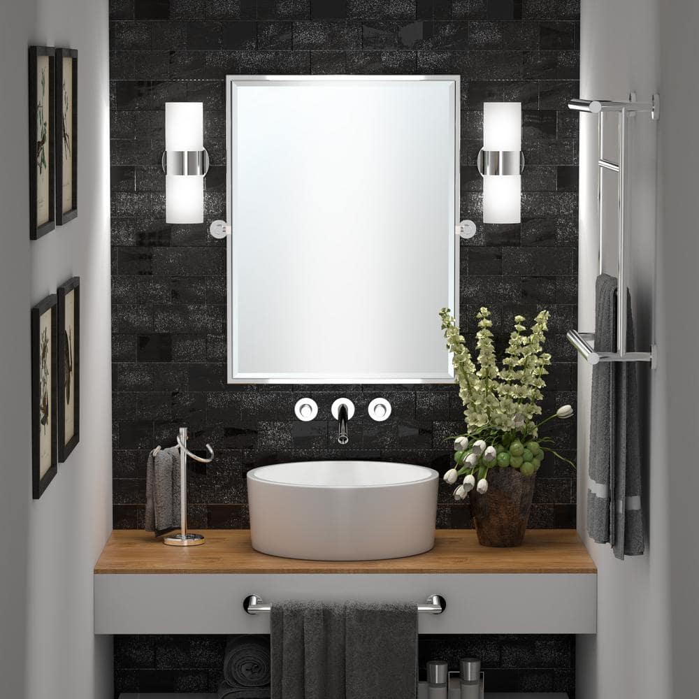 Chrome Wall Mounted Minimalist Towel Rack with Bar