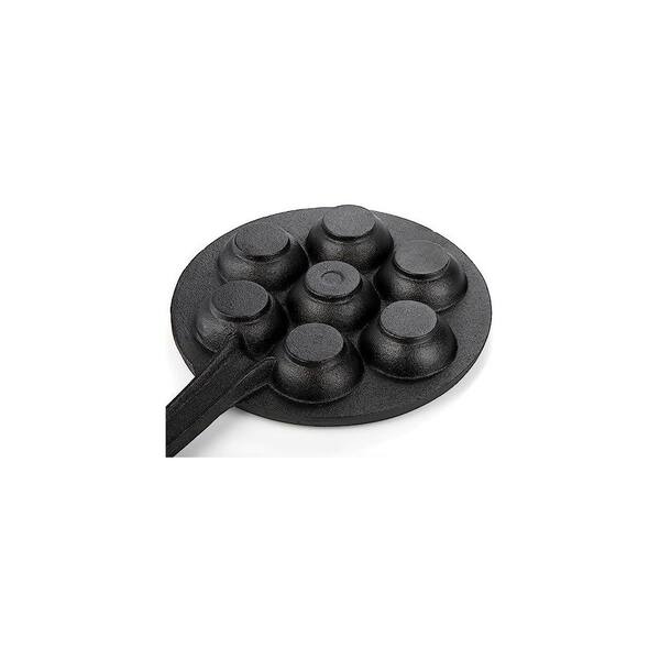 WUWEOT Cast Iron Aebleskiver Pan - 7 Hole Non-Stick Danish Pancake Ball Maker
