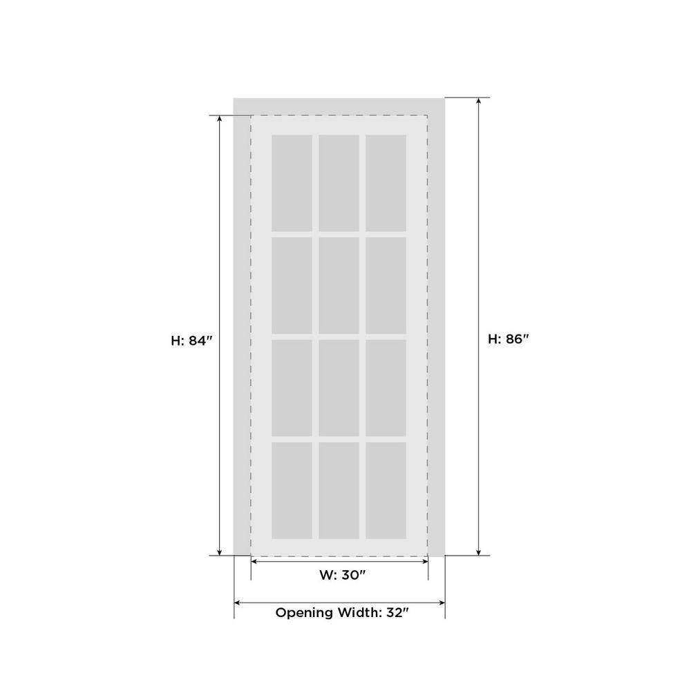 White Silk Frosted Glass 30 x 84 Inch Solid Pine Interior Door