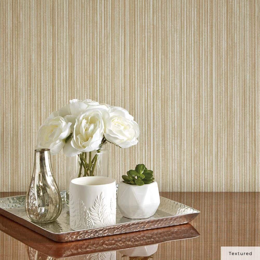 Sand Textured Grasscloth Peel and Stick Wallpaper Roll