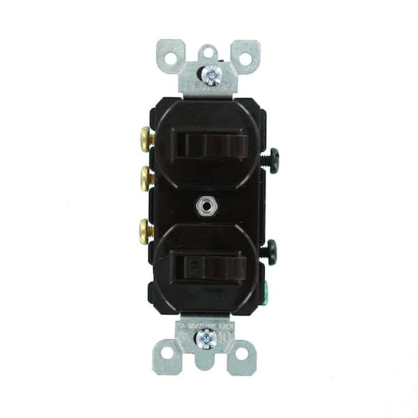 Leviton 15 Amp Commercial Grade Combination Single Pole Toggle