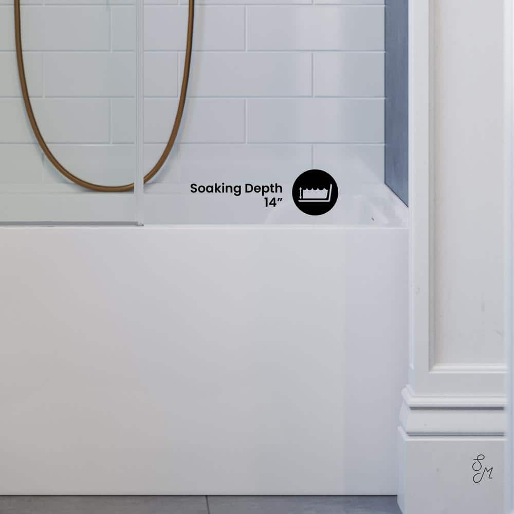 Voltaire 32" White Acrylic Alcove Bathtub with Apron