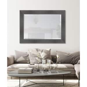 Large Rectangle Grey Beveled Glass Casual Mirror (44 in. H x 32 in. W)