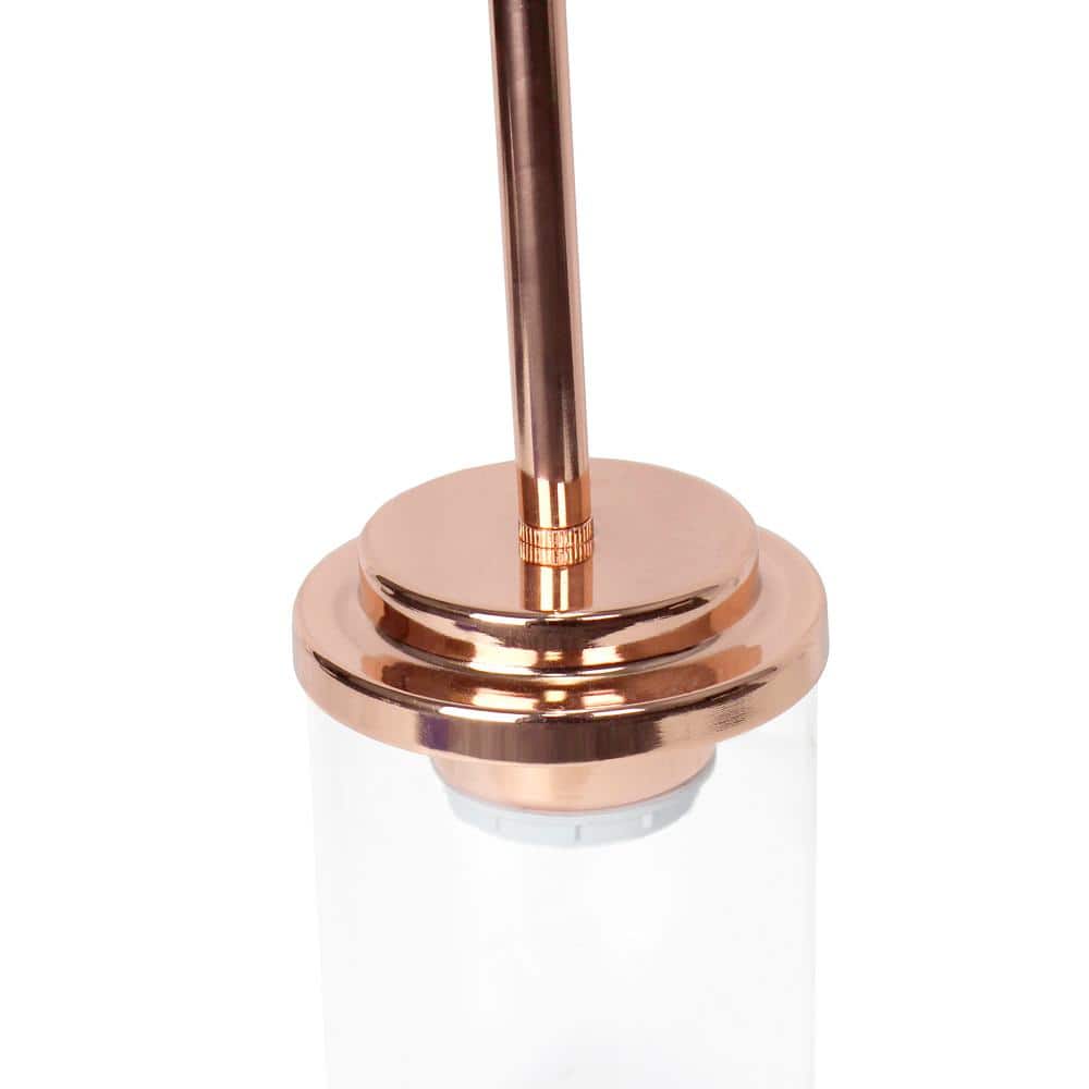 5.75" Rose Gold Clear Glass Adjustable Pendant Light