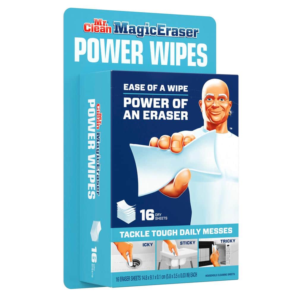 White Foam Rectangle Scouring Pads, 16-Pack