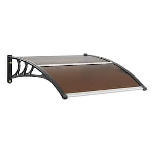 Window Door Awning Canopy 40 in. x 40 in. UPF 50+ Polycarbonate Entry Door Outdoor Window Awning Door Overhang Awning