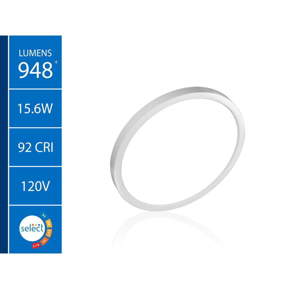 8-Inch White Round Selectable LED Surface Mount Downlight