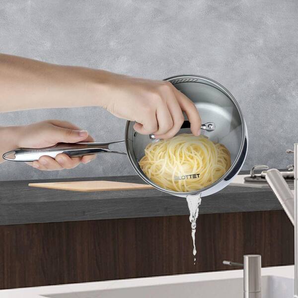 2.5 qt. Ceramic Nonstick Tri-Ply Stainless Steel Sauce Pan in