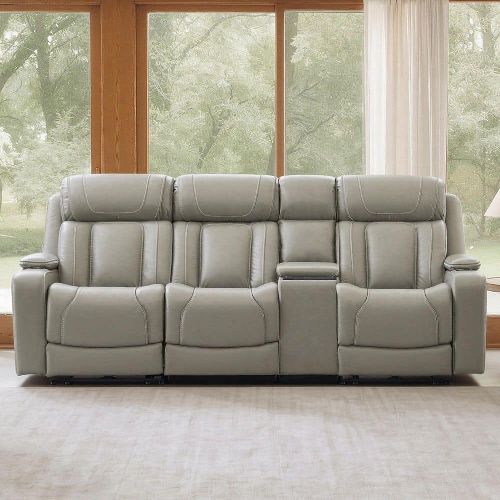 Spruce & Spring Ziva 97.24 in. Gray Triple Motor Square Arm Rectangle ...