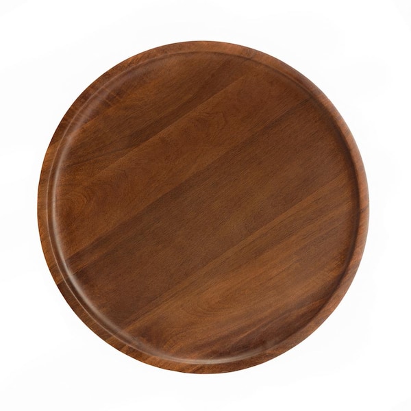 MH LONDON Chervey 23 in. x 21 in. x 21 in. Walnut Round Mango Wood
