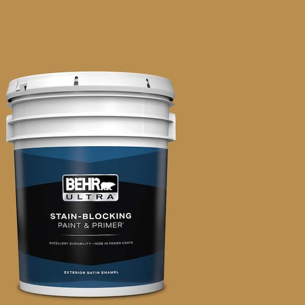 BEHR ULTRA 5 gal. #320D-6 Lion Mane Satin Enamel Exterior Paint & Primer