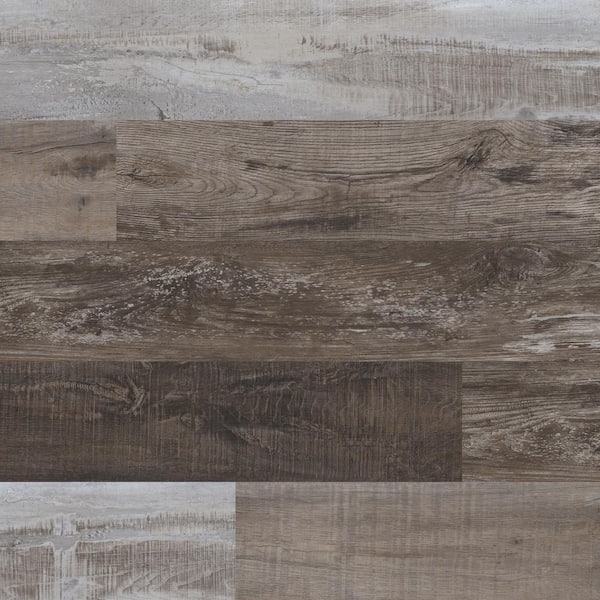 A&A Surfaces Hickory Lake 12 MIL x 7 in. W x 48 in. L Waterproof Click Lock Luxury Vinyl Plank Flooring (23.8 sq. ft./case)