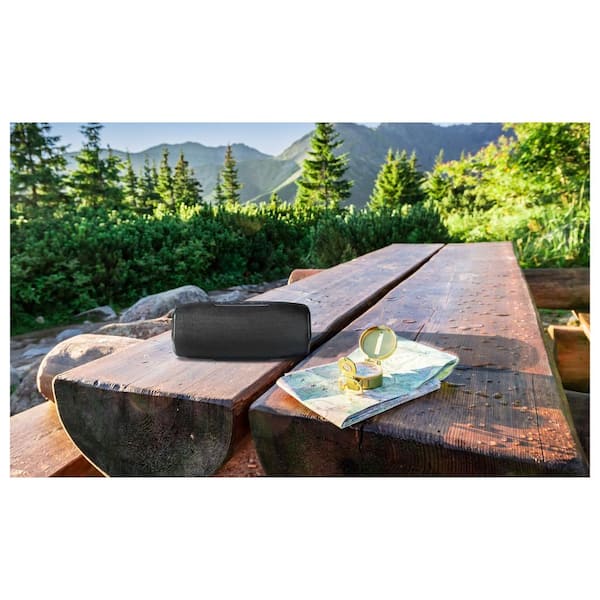 iLive Portable Bluetooth Wireless Fabric Speaker in Black ISB20B - The Home  Depot