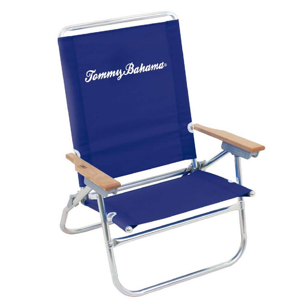 Tommy Bahama Navy Blue Easy in and Out Aluminum and Fabric Reclining 4 ...