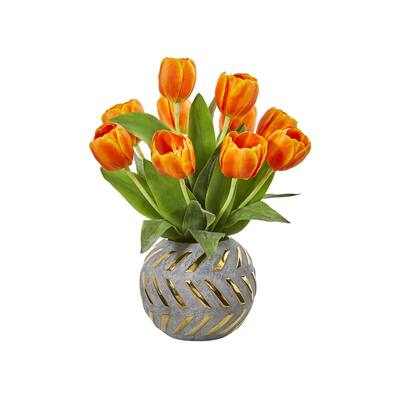15.5 in Nearly Natural 15 5 ' 1 Calla Lily and Grass in Vase Red 15.5 in Nearly Natural 15 5 ' 1 Calla Lily and Grass in Vase Red