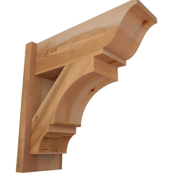 Ekena Millwork 8 in. x 20 in. x 20 in. Western Red Cedar Balboa Traditional Smooth Outlooker