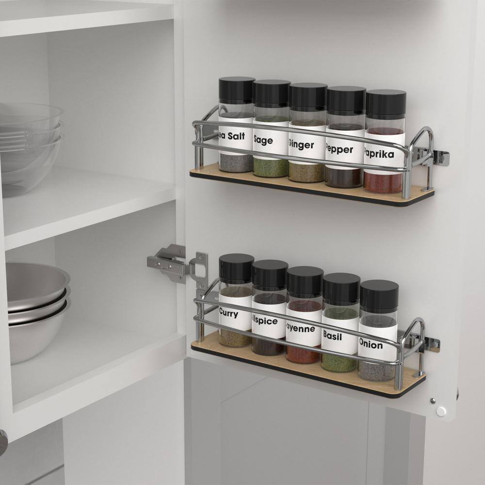 Steel Door/Wall Mount Spice Rack Pantry Shelf Organizer