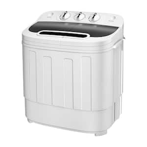 4.69 cu. ft. Portable Top Load Washer and Dryer with Twin Tubs, 13lbs Capacity and Gravity Drain for Small Spaces, White