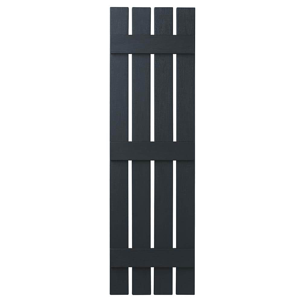 16 in. x 67 in. Polypropylene 4 Board Open Board and Batten Shutters Pair in Dark Spruce