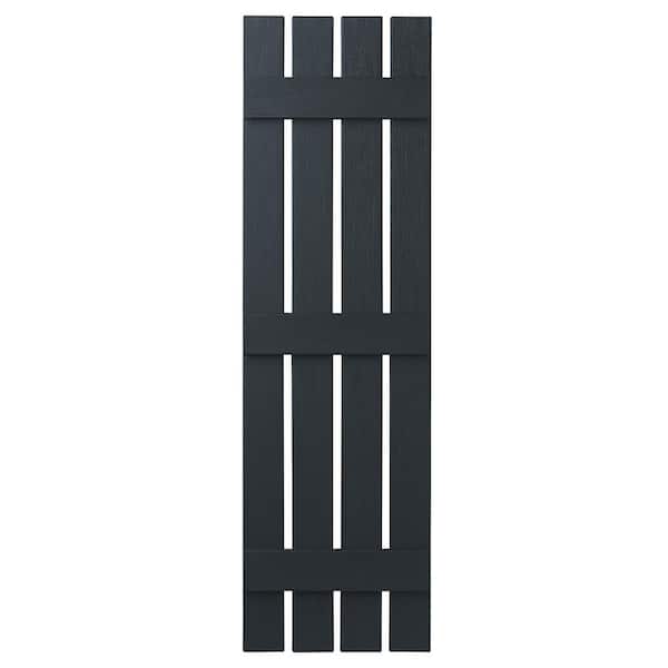 Ply Gem 16 in. x 67 in. Polypropylene 4 Board Open Board and Batten Shutters Pair in Dark Spruce
