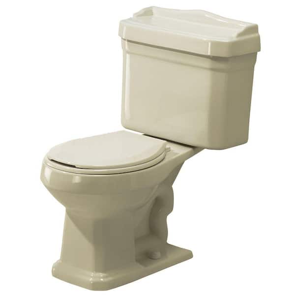 Foremost Series 1930 2-Piece 1.6 GPF Single Flush Round Toilet in Biscuit