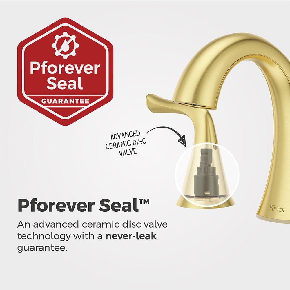 Willa Brushed Gold Widespread Bathroom Faucet with Drain Assembly