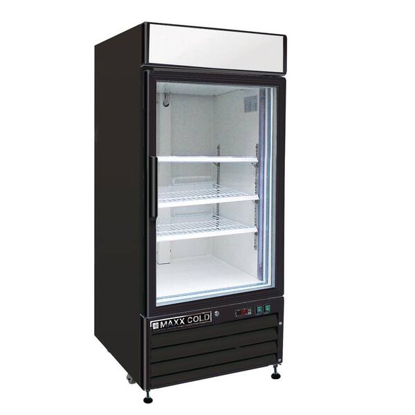 Maxx Cold X-Series 16 cu. ft. Single Door Merchandiser Refrigerator in Black