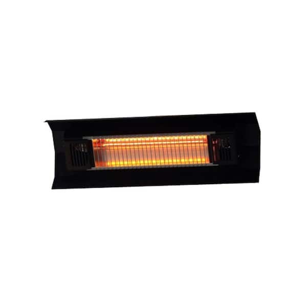 Fire Sense 1,500-Watt Black Wall Mounted Infrared Electric Patio Heater